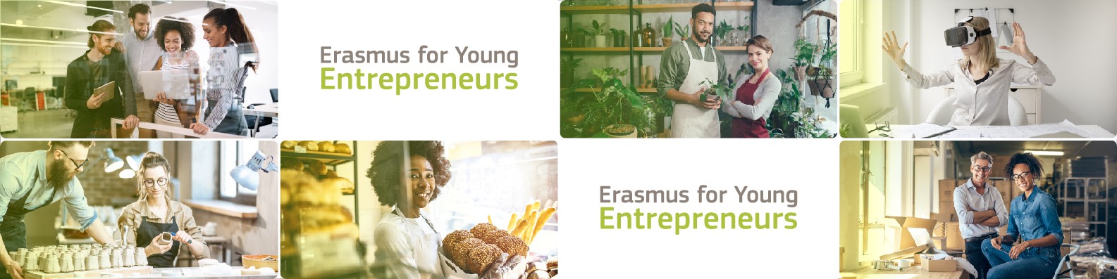 banner of erasmus for young entrepreneurs