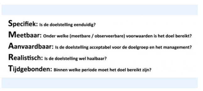 beeld smart doelstellingen